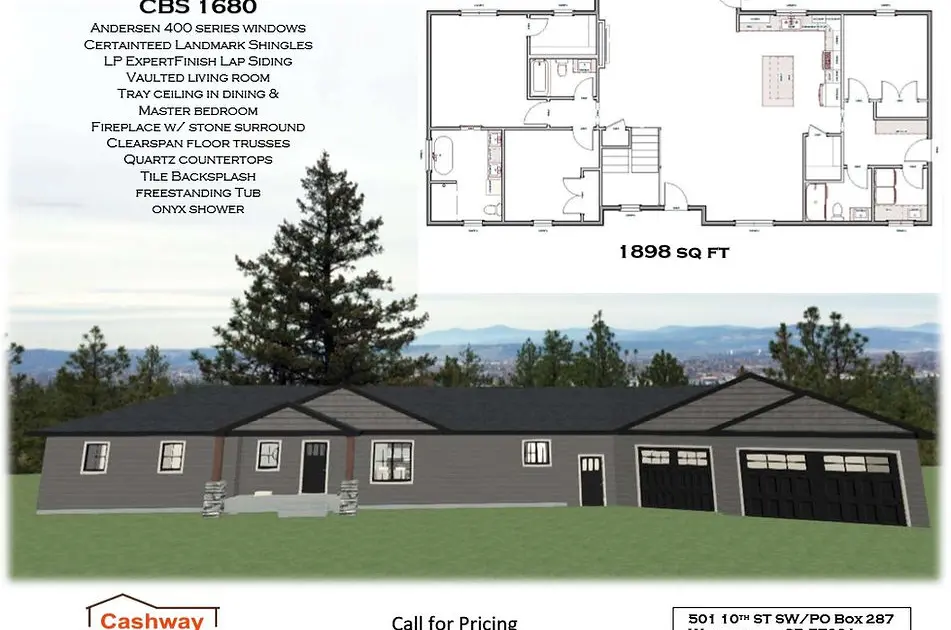 CBS 1680 Redi-Built home in Watertown SD with 1,898-square-foot floor plan